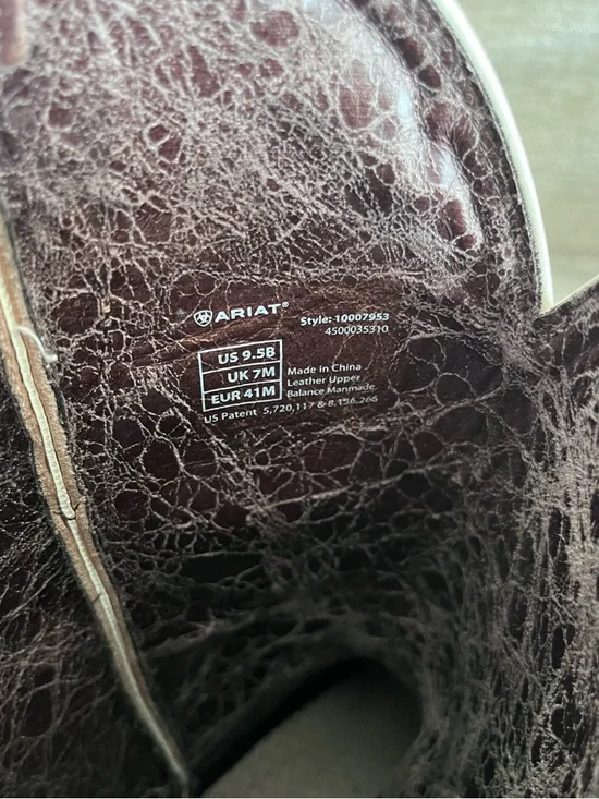 Ariat Legend Spirit Western Boot Brown Leather Studded Cross Size 9.5B - Picture 9 of 11